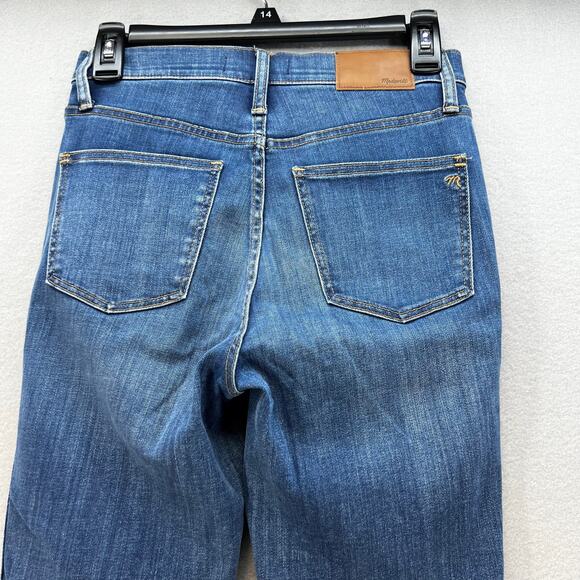 Madewell Jeans Women's 25 (2) Blue 10" High Rise Skinny Crop Button Fly Normcore - Picture 4 of 13